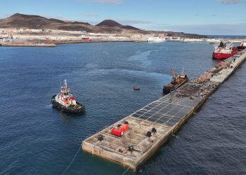 Culminan los trabajos de prolongación del Muelle Nelson Mandela