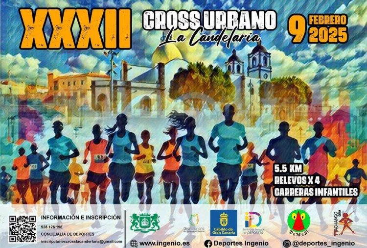 Abierto el plazo de inscripción para participar en el 32º Cross Urbano La Candelaria 2025