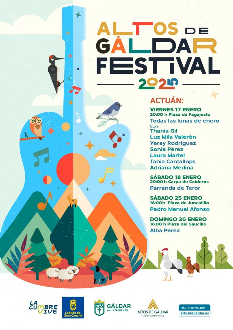 El Festival Altos de Gáldar arranca este 17 de enero con una serie de conciertos en las medianías del municipio