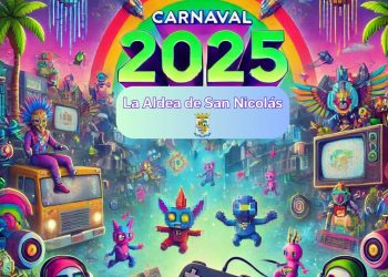 ‘Los Videojuegos’, alegoría ganadora del Carnaval 2025 en La Aldea de San Nicolás