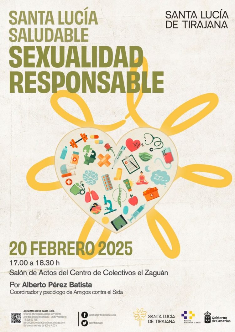 El psicólogo Alberto Pérez imparte una charla sobre sexualidad responsable en el programa Santa Lucía Saludable
