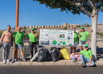 Limpieza y la Fundación Route 66 intensifican la retirada de residuos en el Barranco de Maspalomas con la recogida de 750 kilos de basura en cinco meses