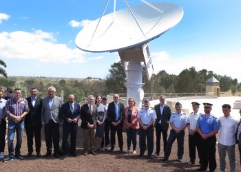 La antena del Minisat-1 se convierte en monumento simbólico del papel pionero de Maspalomas en la exploración espacial