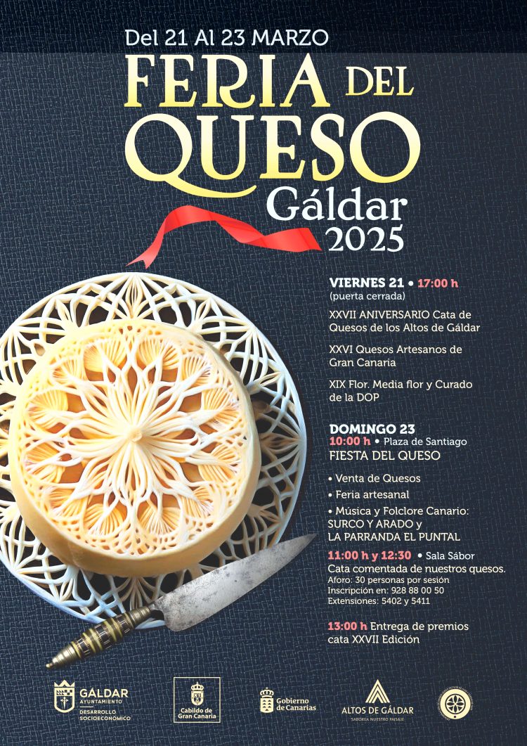 Gáldar celebra del viernes 21 al domingo 23 de marzo la XXVII Feria del Queso