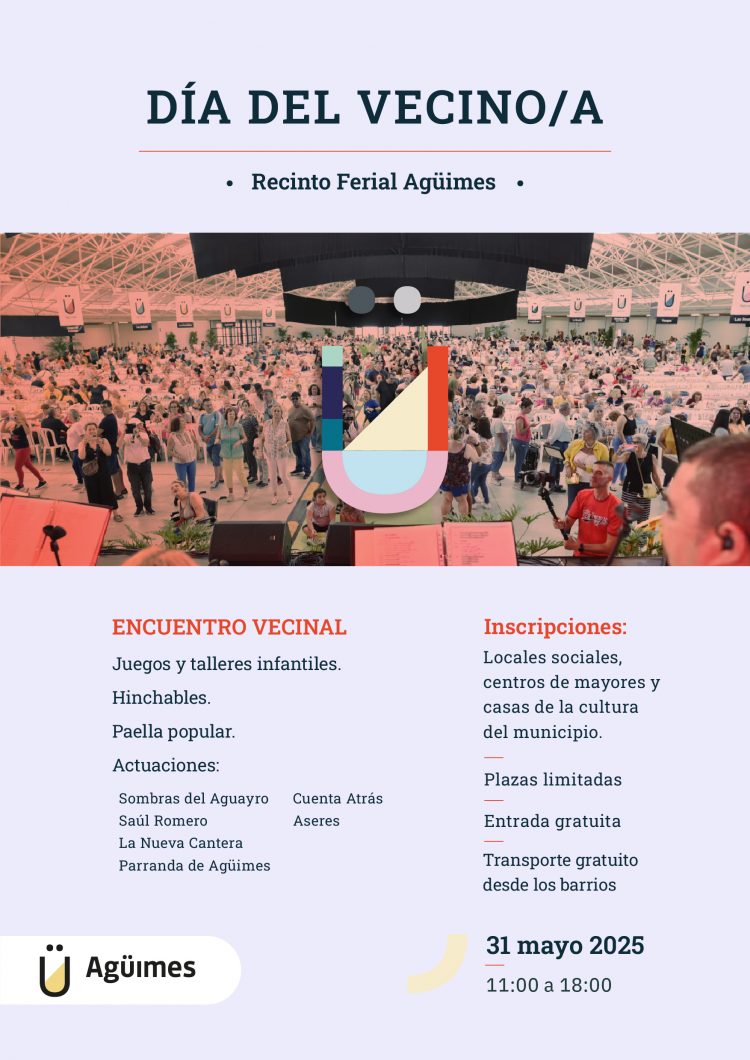 El Día del Vecino vuelve al Recinto Ferial de Agüimes este 31 de mayo con música, humor y diversión