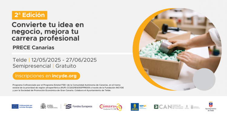 Telde acoge la segunda edición del programa ‘Prece Canarias: Convierte tu idea en negocio, mejora tu carrera profesional’