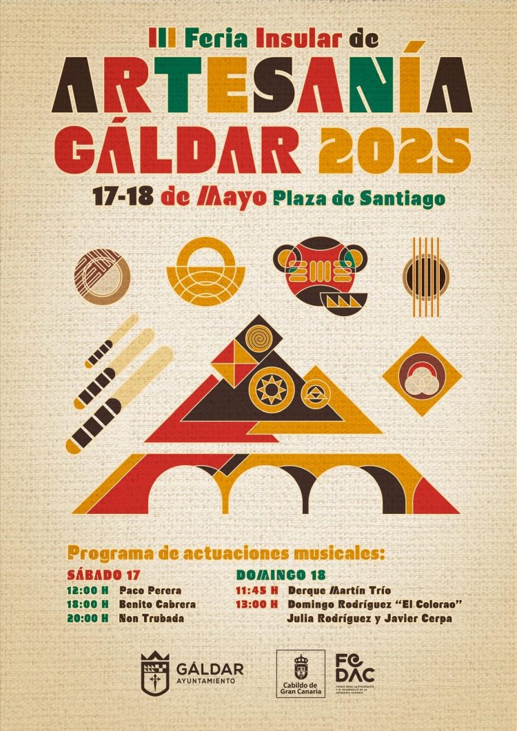 Gáldar se prepara para la celebración este fin de semana de la III Feria de Artesanía en la Plaza de Santiago