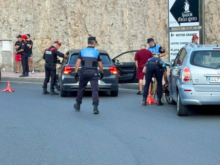 La Policía Local de Mogán y la Policía Canaria unen fuerzas en su primer dispositivo conjunto