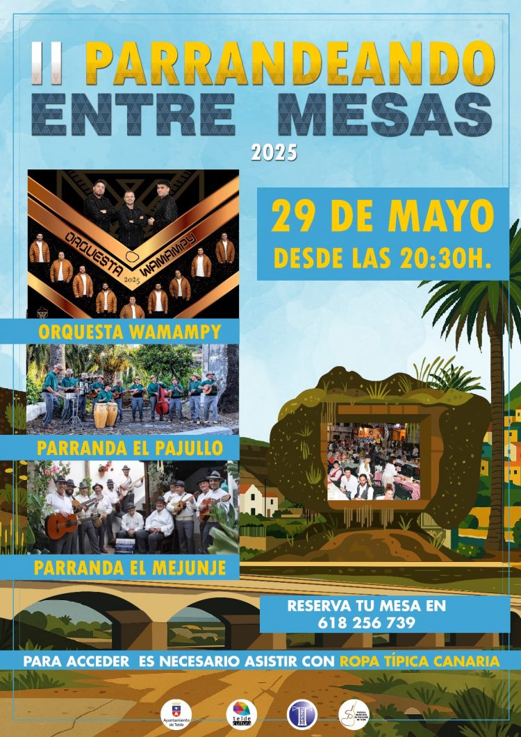 La Plaza de San Juan se llenará de folclore, música y tradición con el regreso de ‘Parrandeando entre Mesas’ el 29 de mayo