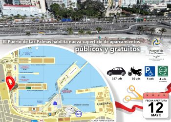 La Autoridad Portuaria de Las Palmas habilita 185 plazas de aparcamiento público gratuito para la ciudadanía