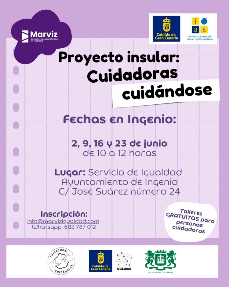 Talleres gratuitos para apoyar a las personas cuidadoras