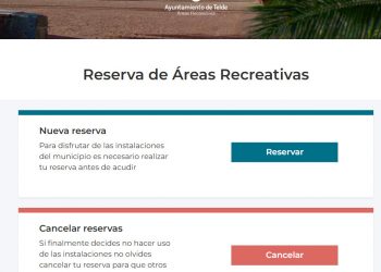 Telde añade la opción de reservar zonas recreativas en la aplicación digital municipal para dispositivos móviles