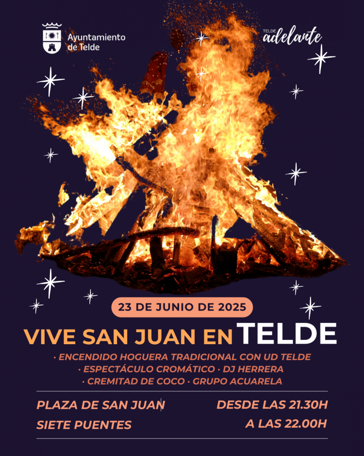 Telde vivirá una mágica Noche de San Juan con fuego, color e inclusión
