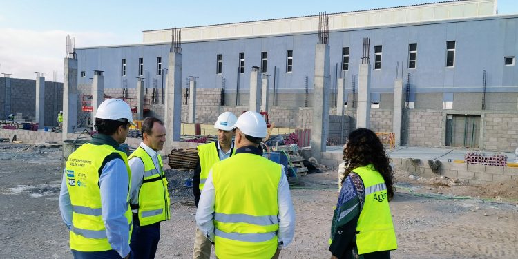 Las obras de ampliación del Polideportivo de Arinaga avanzan a buen ritmo