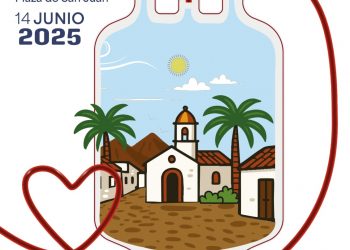 La plaza de San Juan acoge este sábado una nueva maratón de donación de sangre y el Ayuntamiento se ilumina de rojo