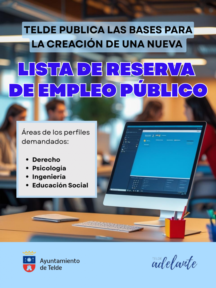 Telde publica en el BOP las bases de la convocatoria para la creación de listas de reserva en diversos empleos públicos