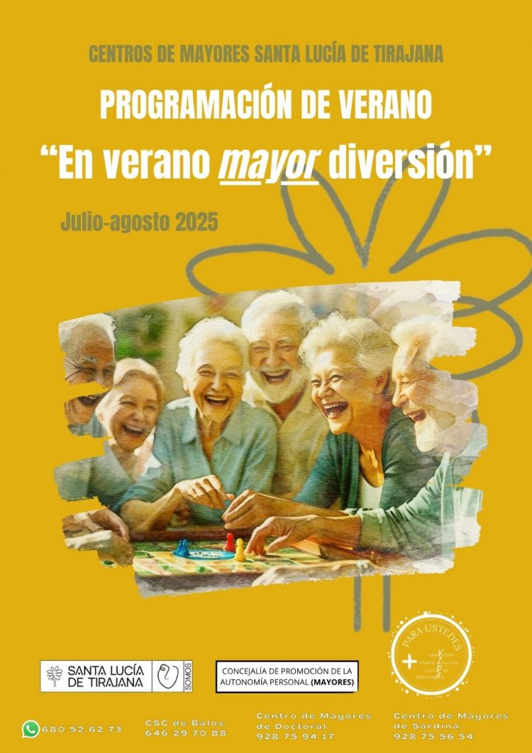 Santa Lucía programa en verano las ‘Mayores Diversiones’ con bailes, juegos, teatro, cine y folklore