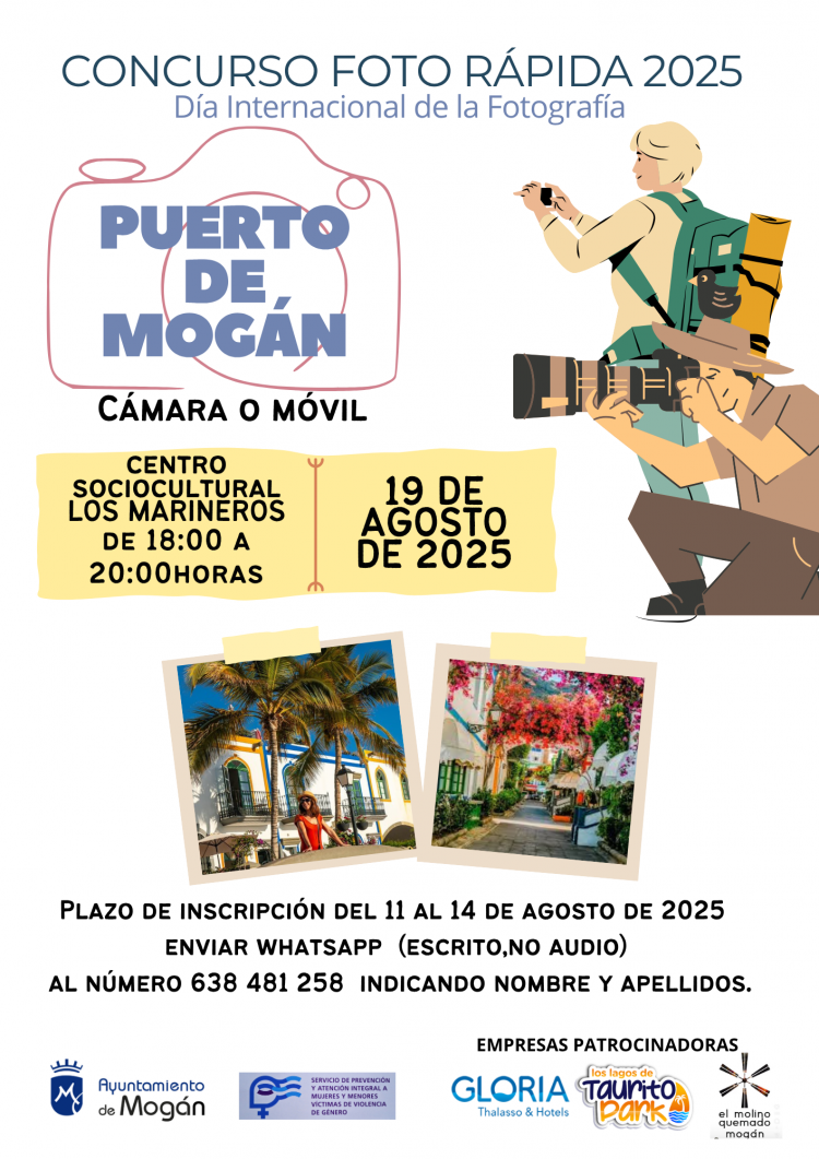 Mogán celebra su primer concurso de fotografía rápida el 19 de agosto
