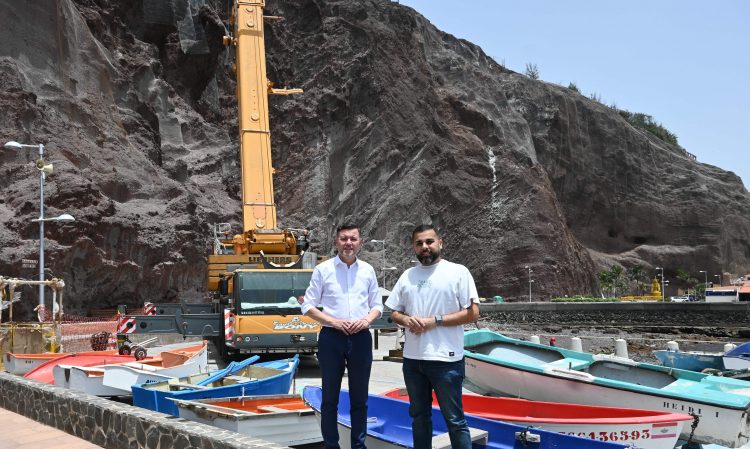 Avanza en la playa de Sardina la mayor inversión en la seguridad de los taludes en las últimas dos décadas