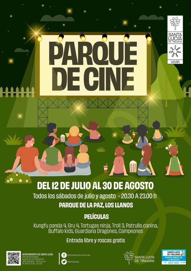 El parque de la Paz de los Llanos se convierte en un cine todos los sábados de julio y agosto 