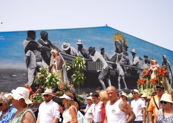 Traca final de las Fiestas del Carmen en Playa de Mogán