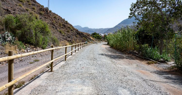 Recta final para la primera fase de la senda verde de Mogán