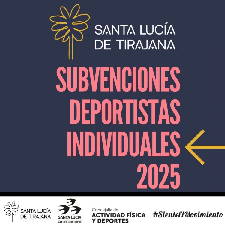 DEPORTISTAS DE SANTA LUCIA PODRÁN OPTAR POR PRIMERA VEZ A SUBVENCIONES INDIVIDUALES