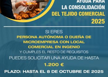 Nueva convocatoria de ayudas para la consolidación del tejido comercial en la Villa de Ingenio
