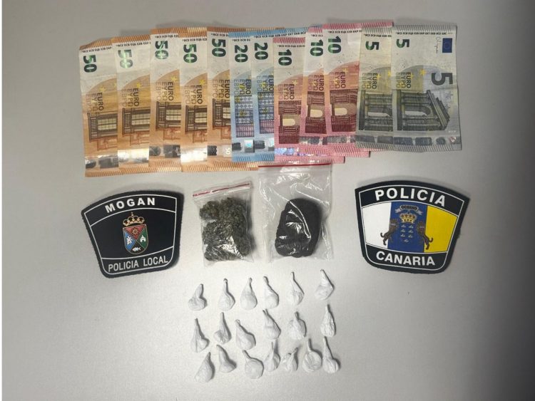 La Policía Local de Mogán detiene a un hombre por tráfico de drogas en Puerto Rico