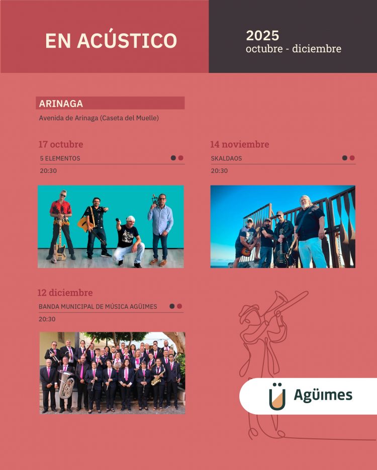 La programación de ‘En Acústico’ regresa a Arinaga con conciertos de bandas locales