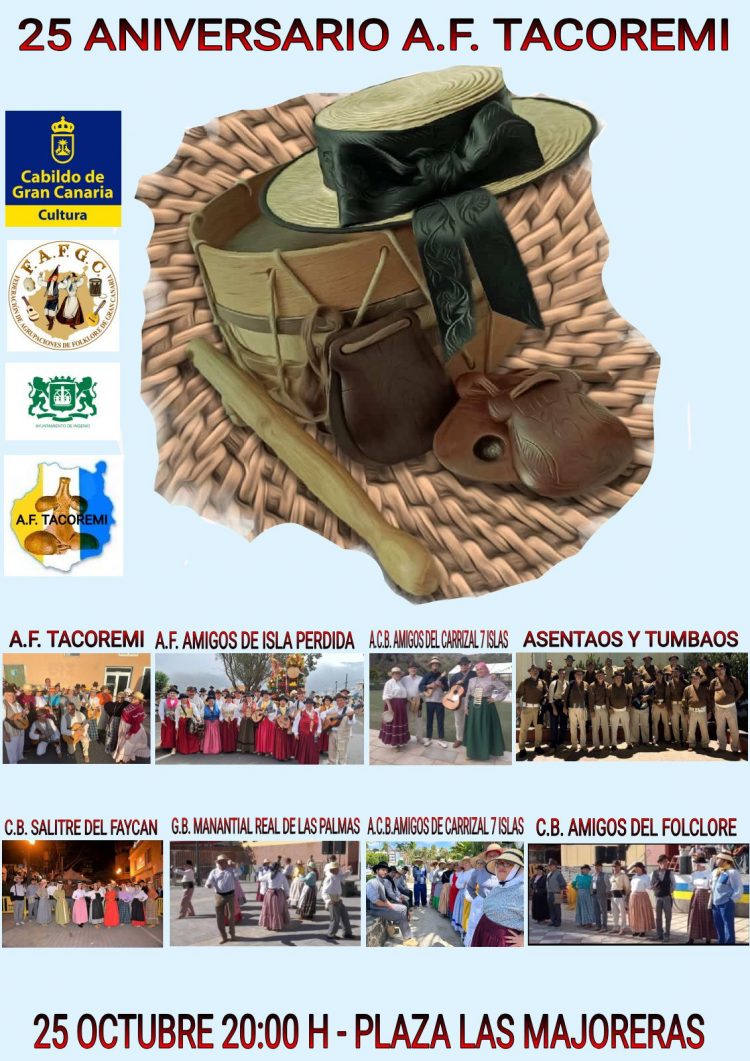 Tacoremi celebra 25 años de trayectoria con un gran festival de folclore en Las Majoreras