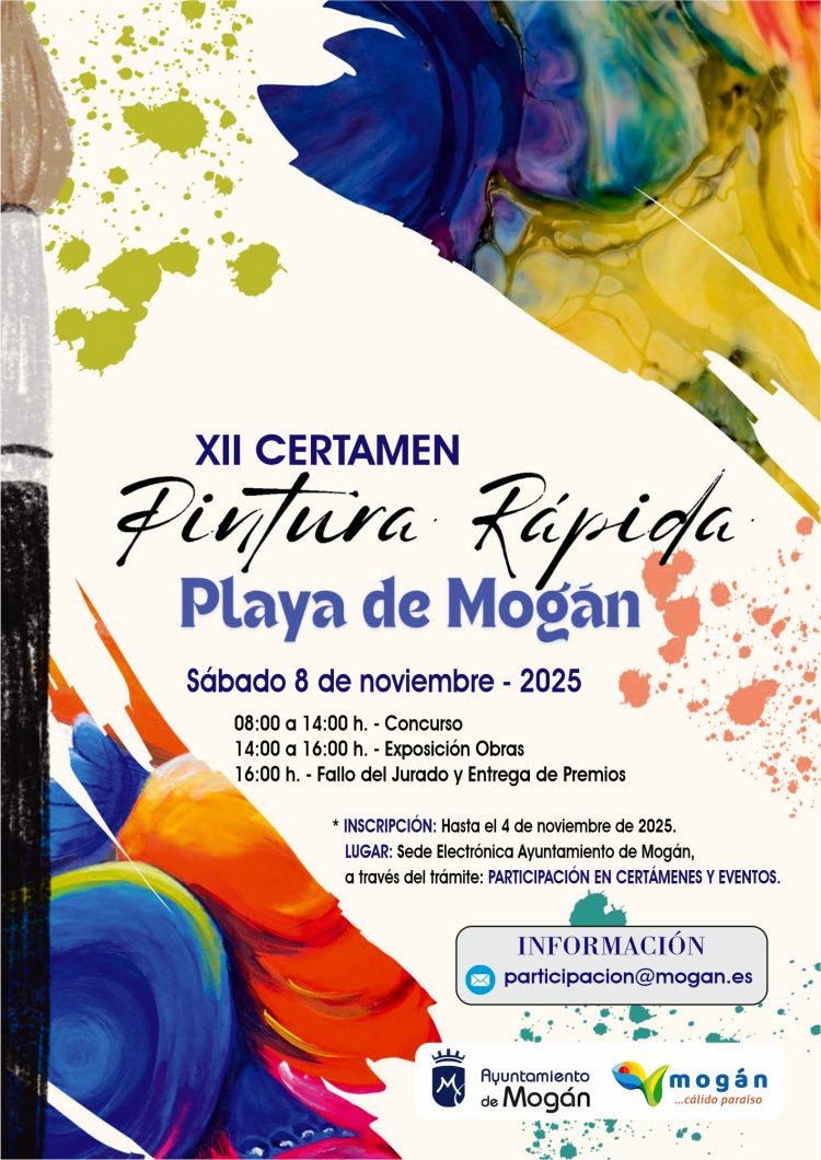 Playa de Mogán se llenará de arte el 8 de noviembre con el XII Certamen de Pintura Rápida
