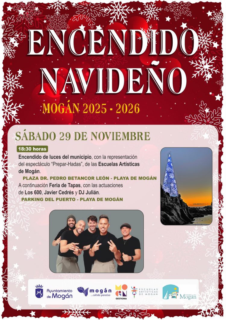 Mogán da la bienvenida a la Navidad el 29 de noviembre