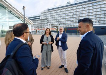 Fernando Clavijo visita la nueva Terminal de Cruceros del Puerto de Las Palmas, futura sede de la Seatrade Med 2026