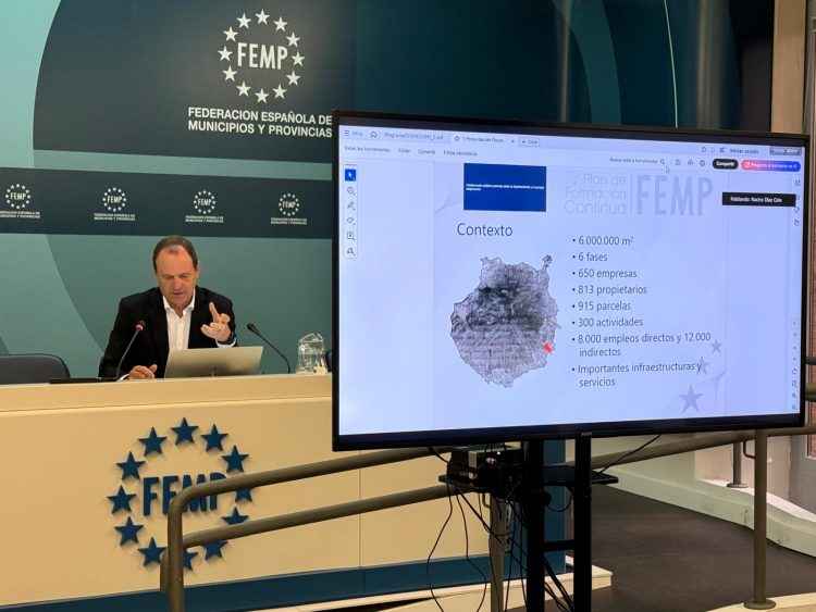 Agüimes defiende en Madrid la eficacia del modelo público-privado en zonas industriales