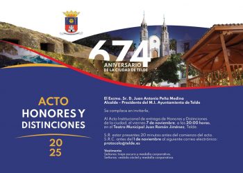 Telde celebra este viernes la ceremonia de Honores y Distinciones 2025 con la entrega de siete Medallas al Mérito de la Ciudad