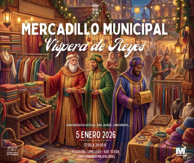 El Mercadillo Municipal de SBT se celebra por primera vez en la Víspera de Reyes