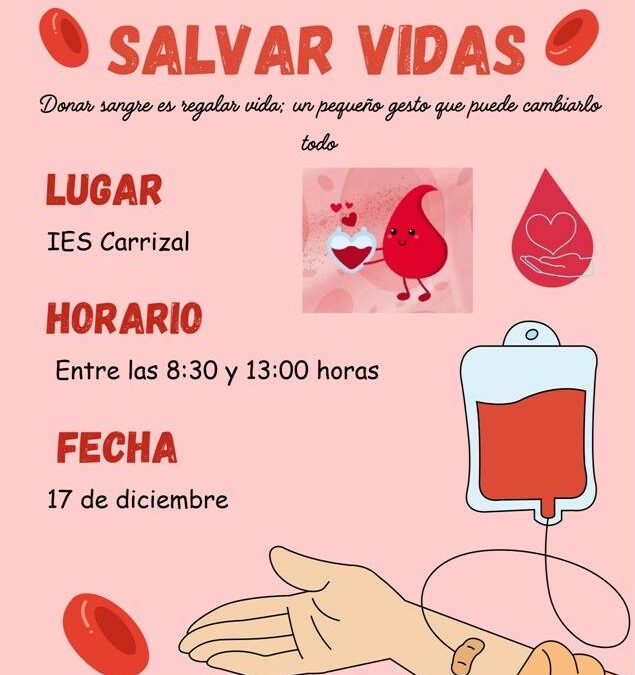 La comunidad educativa del IES Carrizal impulsa una actividad solidaria de donación de sangre