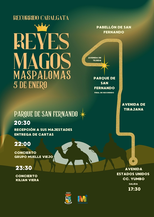La Cabalgata de Reyes de Maspalomas volverá a llenar las calles de magia el 5 de enero desde el Yumbo hasta el Parque de San Fernando