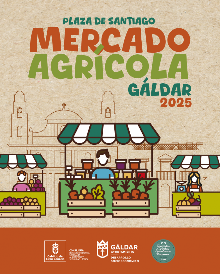 El Mercado Agrícola de Gáldar vuelve este domingo enmarcado en el espíritu navideño y la Semana de las Flores