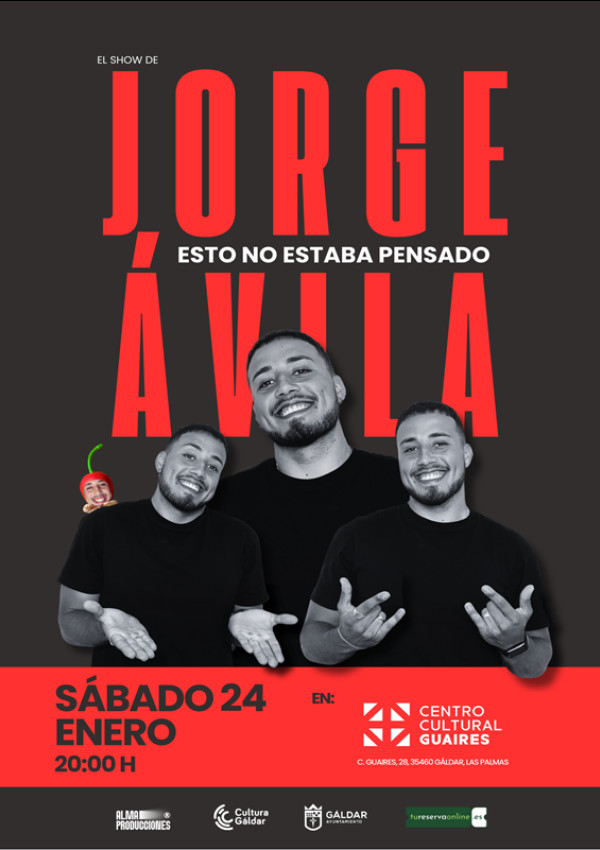 El humorista Jorge Ávila presenta en Gáldar su nuevo espectáculo “Esto no estaba pensado”