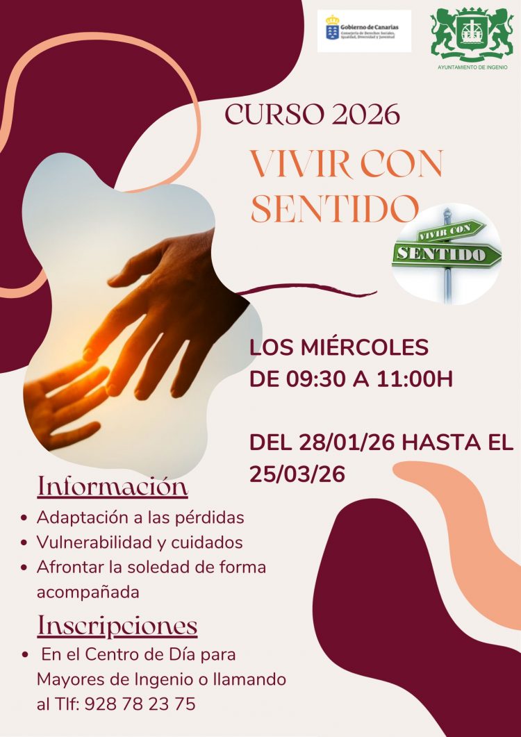 El Centro de Día para Personas Mayores de Ingenio acogerá, a partir del 28 de enero, dos propuestas gratuitas orientadas al autocuidado y la mejora de la calidad de vida