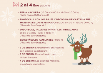 Arranca la Feria Navideña en San Gregorio con puestos artesanales, talleres infantiles, espectáculos mágicos y mucho más