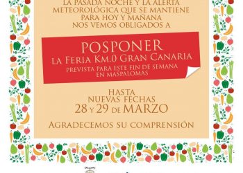 La Feria km0 prevista para este fin de semana, se aplaza por condiciones meteorológicas adversas