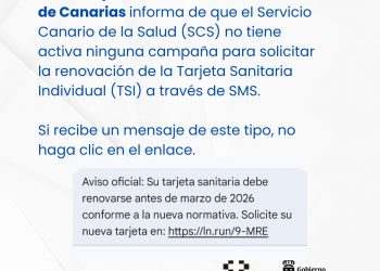 El SCS alerta sobre una campaña de SMS fraudulentos sobre renovación de la tarjeta sanitaria