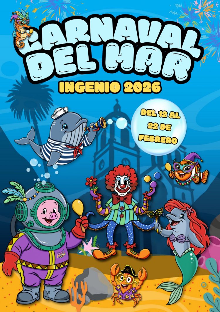 El Carnaval del Mar 2026 iza sus velas este jueves, trayendo a la Villa de Ingenio diez días de fiesta