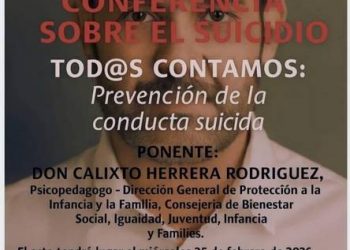 Conferencia abierta a la ciudadanía sobre la prevención de la conducta suicida