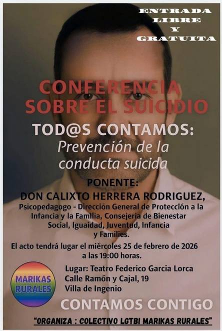 Conferencia abierta a la ciudadanía sobre la prevención de la conducta suicida