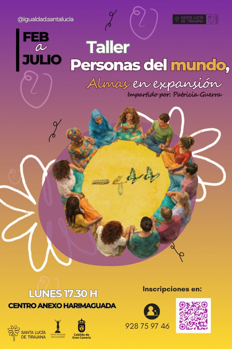 La terapeuta Patricia Guerra imparte el taller ‘Personas del mundo, almas en expansión’ en el centro Harimaguada