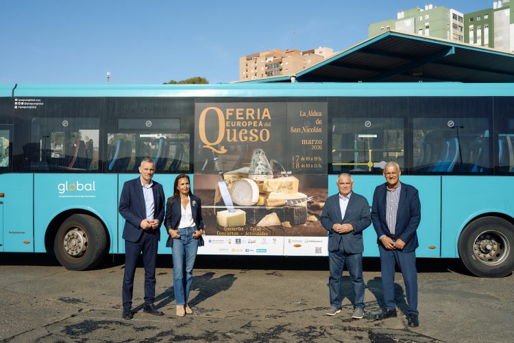 La Feria Europea del Queso viaja por toda Gran Canaria a bordo de las guaguas de Global